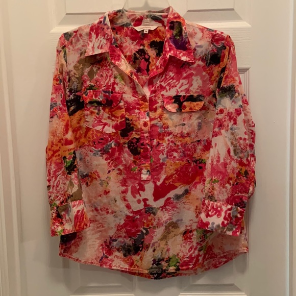 Sundance Floral Bleach Tie Dye Top - Picture 2 of 6